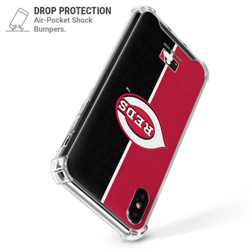 MLB Cincinnati Reds Split iPhone XS Max Clear Case